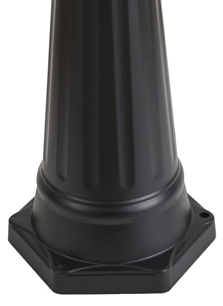 Felinar clasic de exterior negru cu cupru 220cm 3 lumini IP44 - Havana