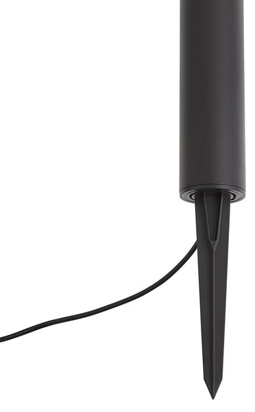 Lampa moderna de exterior tip bolard 12V neagra, cu LED inclus, IP65 - Voltaire Palo
