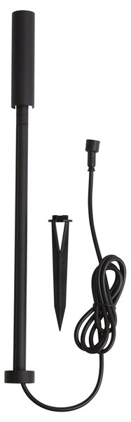 Spot modern de grădină 12V negru 10cm incl. LED IP65 - Voltaire Lino