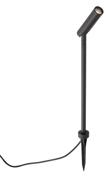 Spot modern de grădină 12V negru 10cm incl. LED IP65 - Voltaire Lino