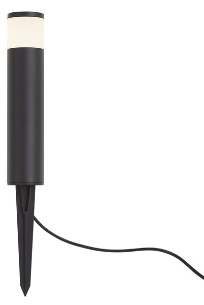 Lampa moderna de exterior tip bolard 12V neagra, cu LED inclus, IP65 - Voltaire Palo