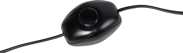 Lampă de podea neagră cu abajur cadru Granny negru 45 cm - Simplo