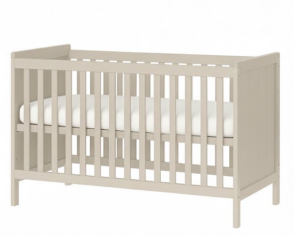 Patut bebelusi din MDF 120x60 cm,transformabil in SOFA, Elisabeth II, Beige
