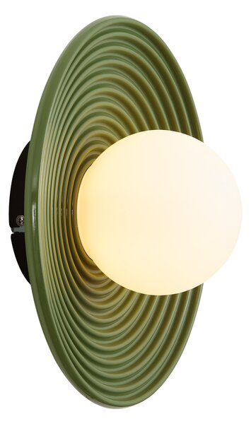 Plafonieră retro verde cu sticlă opal - Lila