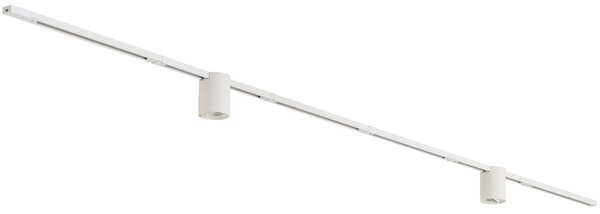 Sistem de iluminat cu șină modern alb cu 2 spoturi monofazate - Iconic Rondoo Up