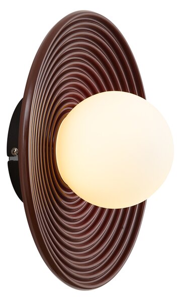 Lampă de tavan retro maro cu sticlă opal - Lila