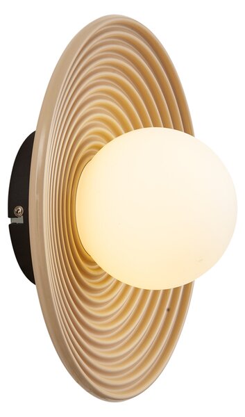 Plafonieră retro bej cu sticlă opal - Lila