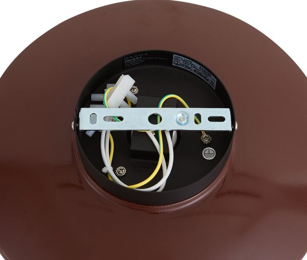 Lampă de tavan retro maro cu sticlă opal - Lila
