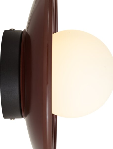 Lampă de tavan retro maro cu sticlă opal - Lila