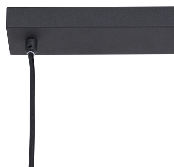 Smart hanglamp zwart langwerpig 3-lichts incl. Wifi G95 - Indu
