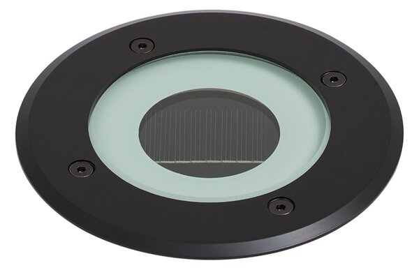 Spot modern de sol negru, inclusiv LED reîncărcabil cu energie solară IP65 - Solyx