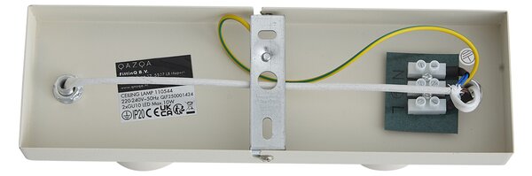 Spot modern de plafon bej cu 2 lumini reglabil - Jeana