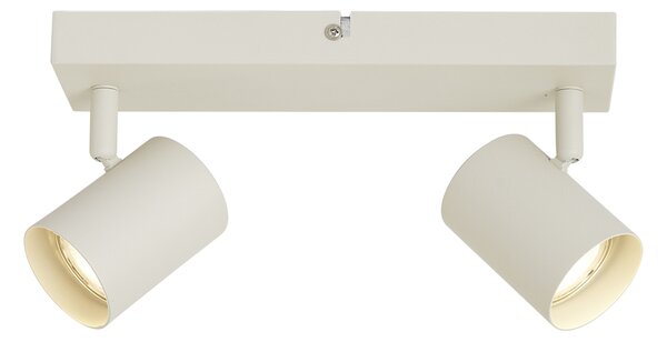 Spot modern de plafon bej cu 2 lumini reglabil - Jeana
