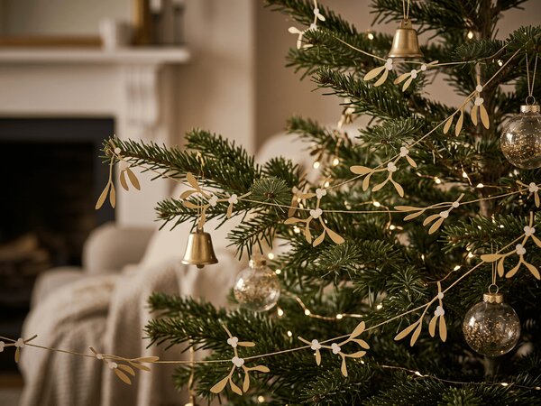 Ghirlanda de Craciun GOLD MISTLETOE 5 m, aurie