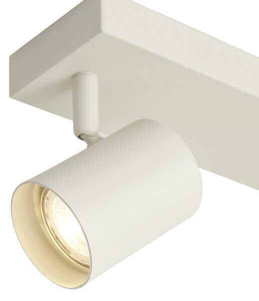 Spot modern de plafon bej cu 2 lumini reglabil - Jeana