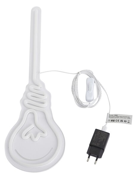 Lampă de perete neon alb cald, inclusiv LED - Bec