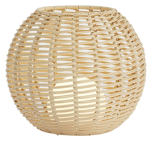 Lampă de masă de exterior bej 30cm, inclusiv LED reîncărcabilă cu USB-C IP44 - Oli