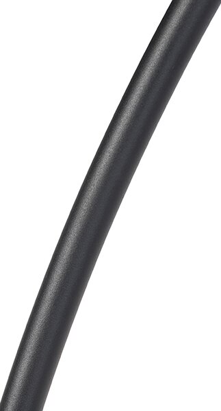 Lampa de podea modernă arcuită neagră cu abajur oriental și bambus 50 cm - XXL Rina