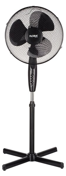 Ventilator cu picior FLORIA ZLN1181 - 40cm, 40W, 3 viteze, motor silentios, negru