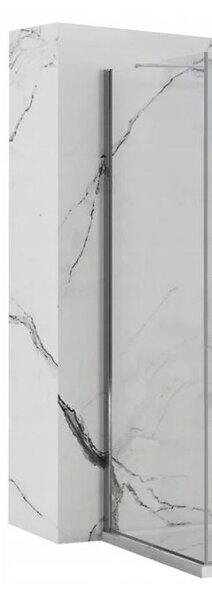 Rea Molier, perete de sticlă 80x190cm pentru dușul Molier, sticlă transparentă 6mm, profil cromat, REA-K8534