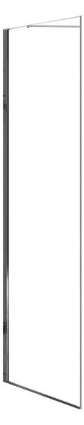 Rea Molier, perete de sticlă 80x190cm pentru dușul Molier, sticlă transparentă 6mm, profil cromat, REA-K8534