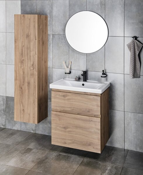 Aqualine Sapho, dulap pentru lavoar ALTAIR 35x150x31cm, stejar emporio