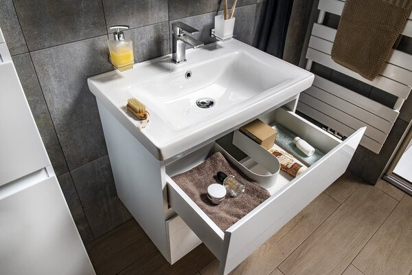 Aqualine Sapho, dulap pentru lavoar ALTAIR 77,5x60x45cm, alb, AI280