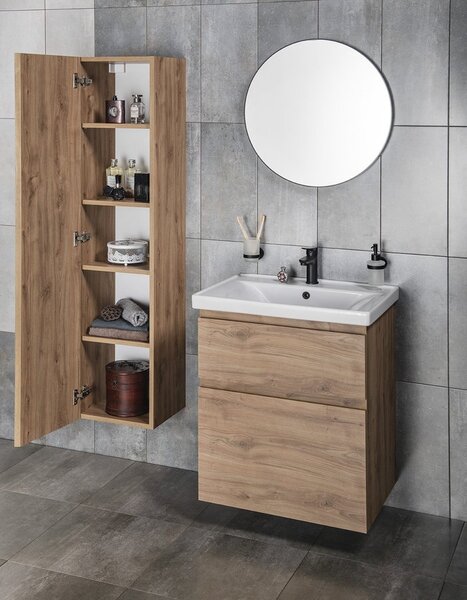 Aqualine Sapho, dulap pentru lavoar ALTAIR 35x150x31cm, stejar emporio