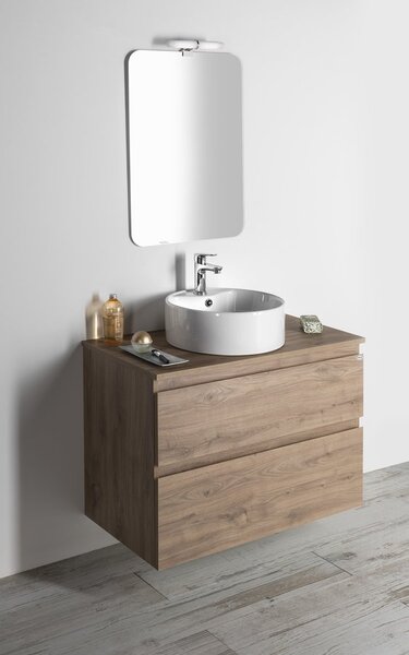 Aqualine Sapho, dulap pentru lavoar ALTAIR 77,5x60x45cm, stejar emporio