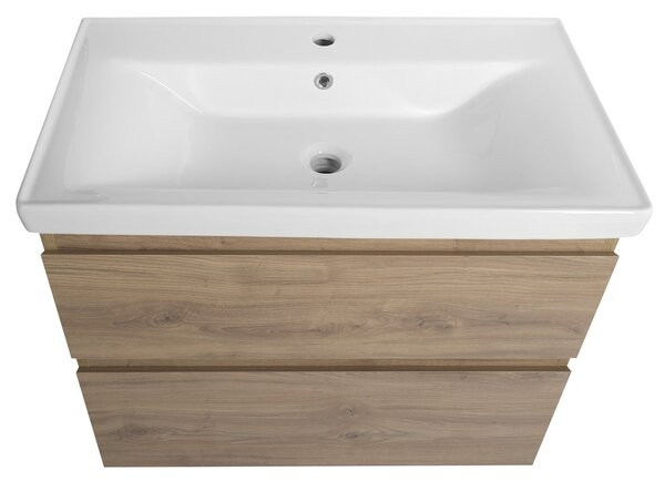 Aqualine Sapho, dulap pentru lavoar ALTAIR 77,5x60x45cm, stejar emporio