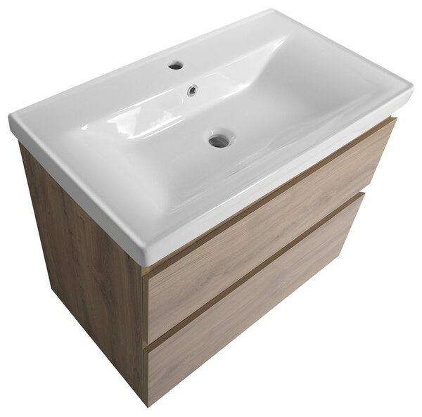 Aqualine Sapho, dulap pentru lavoar ALTAIR 77,5x60x45cm, stejar emporio