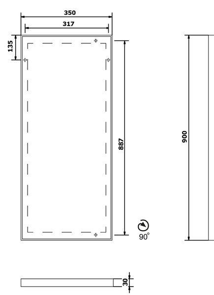 Sapho Sapho, Set de baie LATUS X 40, stejar argintiu, KSET-077