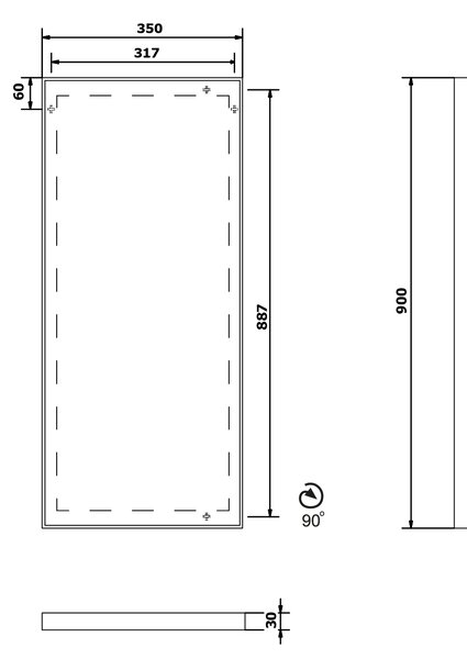 Sapho Sapho, Set de baie LATUS X 40, stejar alabama strip, KSET-078