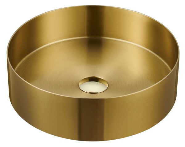 Sapho Sapho, chiuveta din otel inoxidabil AURUM, diametru 38 cm, inclusiv priza, auriu, AU201