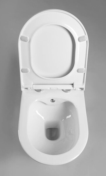 Sapho Sapho, WC suspendat AVVA PORTO Rimless, robinet integrat și spray bideu 35,5x53 cm, alb, 100315