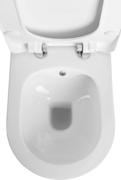 Sapho Sapho, vas de toaletă suspendat AVVA CLEANWASH cu bideu. cu spray, Rimless, 35,5x53cm, alb, 100312