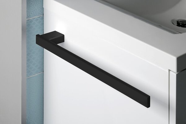 Sapho Sapho, suport pentru prosoape BELLA pe partea laterală a dulapului 400x25x70mm, negru mat, FA311B