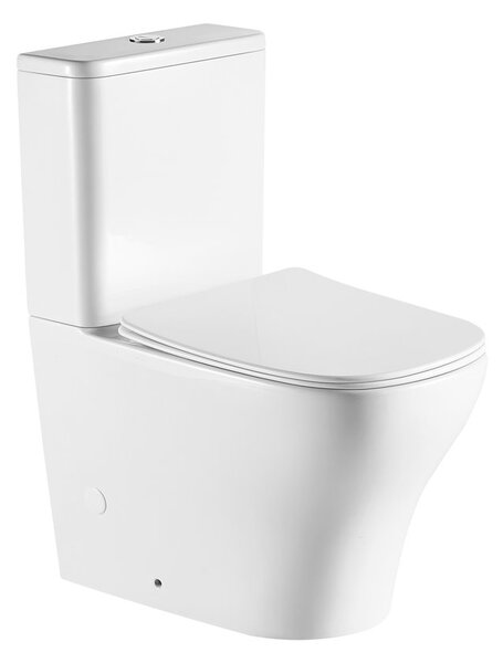 Sapho Sapho, vas combinat WC BELLO FĂRĂ BORDE cu rezervor, deșeuri inferioare/spate, PC103WR