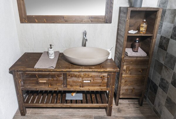 Sapho Sapho, dulap de lavoar BRAND 130x73x50cm, molid vopsit, BA131S
