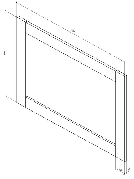 Sapho Sapho, oglinda BRAND 100x80x3cm, molid vopsit, BA056S