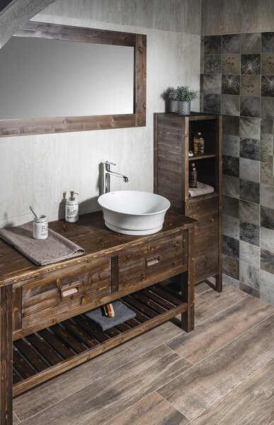 Sapho Sapho, dulap de lavoar BRAND 130x73x50cm, molid vopsit, BA131S