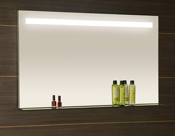 Sapho Sapho, oglindă iluminată cu LED BRETO, raft din sticlă, 1000x608mm, BT100