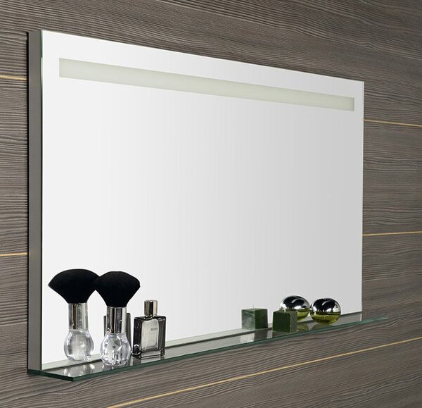 Sapho Sapho, oglindă iluminată cu LED BRETO, raft din sticlă, 1200x608mm, BT120