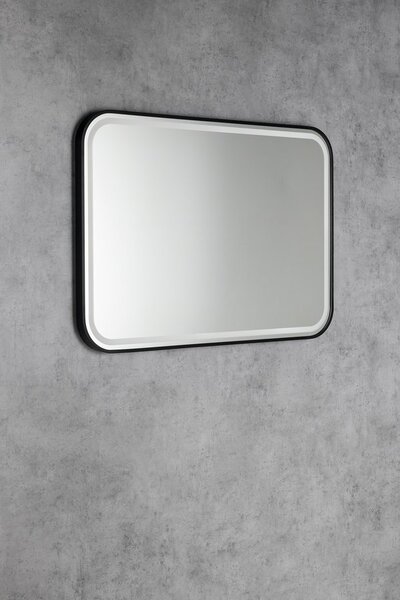 Sapho Sapho, oglinda CETIS cu iluminare LED 100x70cm, mat negru, CT100