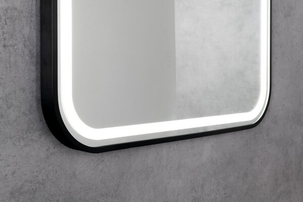 Sapho Sapho, oglinda CETIS cu iluminare LED 60x80cm, negru mat, CT080