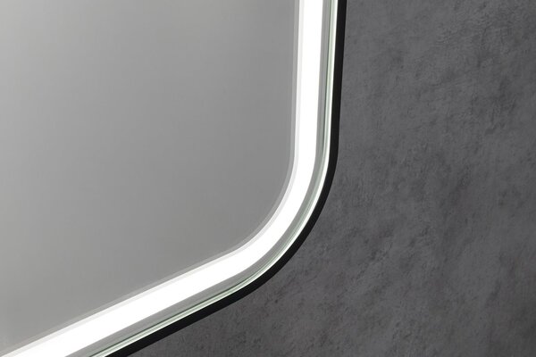 Sapho Sapho, oglinda CETIS cu iluminare LED 100x70cm, mat negru, CT100