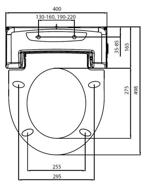 Sapho Sapho, WC de perete BRILLA cu bideu electronic BLOOMING, NB-R770D-1