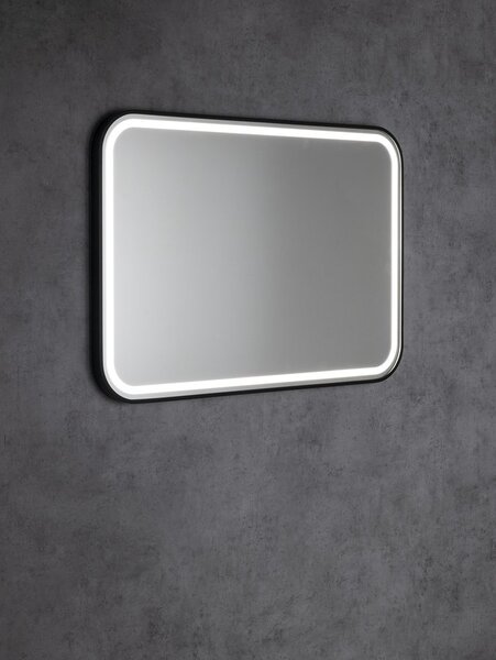 Sapho Sapho, oglinda CETIS cu iluminare LED 100x70cm, mat negru, CT100