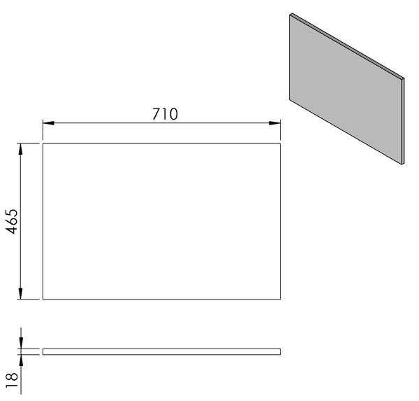 Sapho Sapho, farfurie CIRASA DTDL 71x1,8x46,5cm, stejar argintiu, CR071-1111