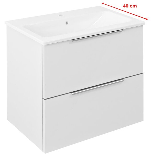 Sapho Sapho, dulap lavoar CIRASA 58x54x39cm, alb lucios, CR592-3030